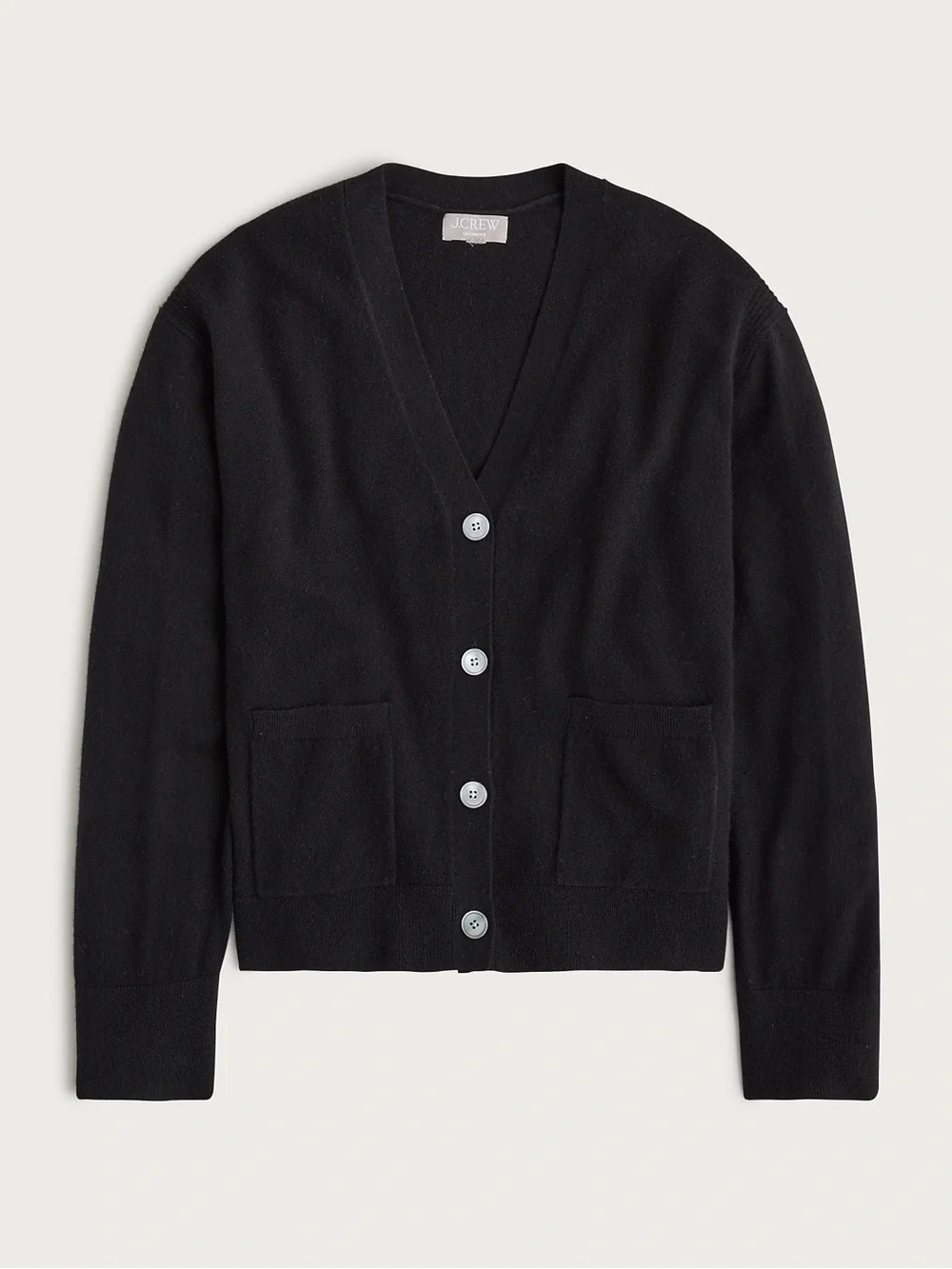 J. Crew Cashmere patch-pocket cardigan in Black Size Medium